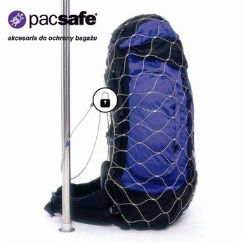 Siatka antykradzieżowa na plecak do zabezpieczenia bagażu Pacsafe 85l (M)