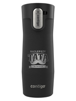 Kubek termiczny Contigo West Loop 3.0 470ml - Najlepszy Tata - Czarny Mat