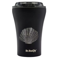 Kubek na kawę termiczny Dr.Bacty Apollo 227 ml - Seashell - czarny