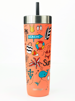 Kubek termiczny ze słomką Contigo Luxe Tumbler 720ml - Summer - Coral