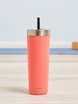 Kubek termiczny ze słomką Contigo Luxe Tumbler 720ml - Coral