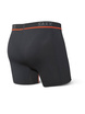 Bokserki do biegania męskie sportowe SAXX KINETIC HD Boxer Brief - czarne z czerwonymi szwami