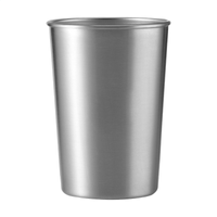 Kubek turystyczny stalowy 350 ml – lekki 65 g Srebrny