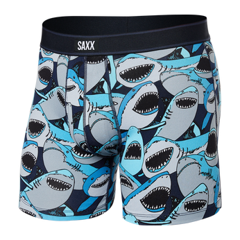 Bokserki męskie SAXX DAYTRIPPER Boxer Brief  Fly Rekiny - granatowe