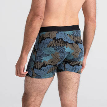 Bokserki męskie SAXX ULTRA Boxer Brief flora - niebieski