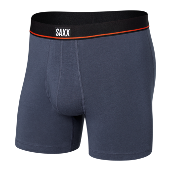 Bokserki męskie elastyczne SAXX NON-STOP STRETCH Boxer Brief z rozporkiem - granatowe