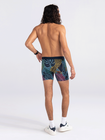 Bokserki męskie szybkoschnące SAXX VIBE Boxer Brief Tropikalne - granatowe