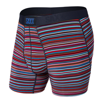 Bokserki męskie szybkoschnące SAXX VIBE  Boxer Brief paski - wielokolorowe