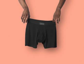 Bokserki męskie z rozporkiem SAXX Ultra Boxer Brief Fly Czarne