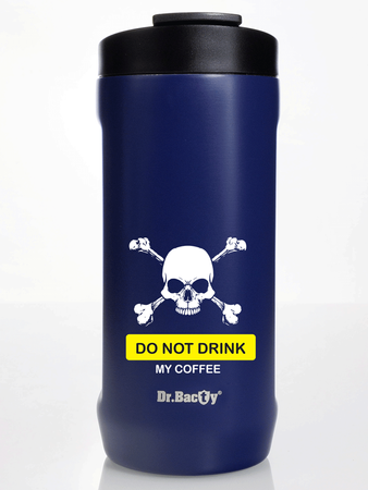 Cooler na puszkę Dr.Bacty Notus 360 ml - Do not drink my Coffe - granatowy