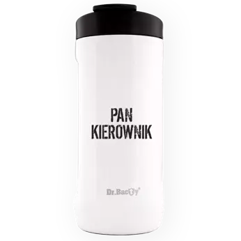 Kubek do samochodu Dr.Bacty Notus 360 ml - Dla kierownika - biały