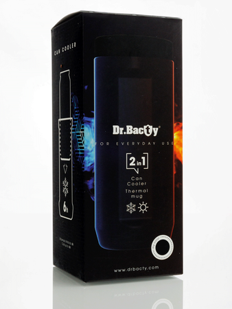 Kubek termiczny do kawy Dr.Bacty Notus 360 ml - Mąż - czarny