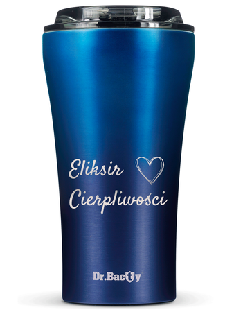 Kubek termiczny na kawę Dr.Bacty Apollo 2.0 - Eliksir cierpliwości - 360 ml - Monaco Blue