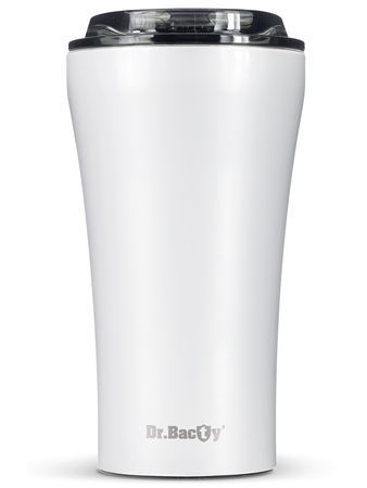 Kubek termiczny na kawę Dr.Bacty Apollo 2.0 - Mów do mnie - 360  ml - Glossy White