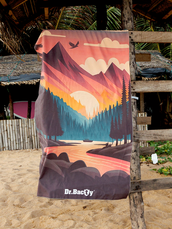 Ręcznik szybkoschnący dwustronny Dr.Bacty XL 70x140 – Sunset 