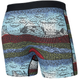 Bokserki męskie trekkingowe / sportowe z rozporkiem SAXX QUEST Boxer Brief Fly fale górskie - niebieskie