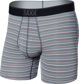 Bokserki męskie trekkingowe / sportowe z rozporkiem SAXX QUEST Boxer Brief Fly - kolorowe paski