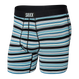 Bokserki męskie wygodne SAXX ULTRA Boxer Brief Fly paski - niebieskie